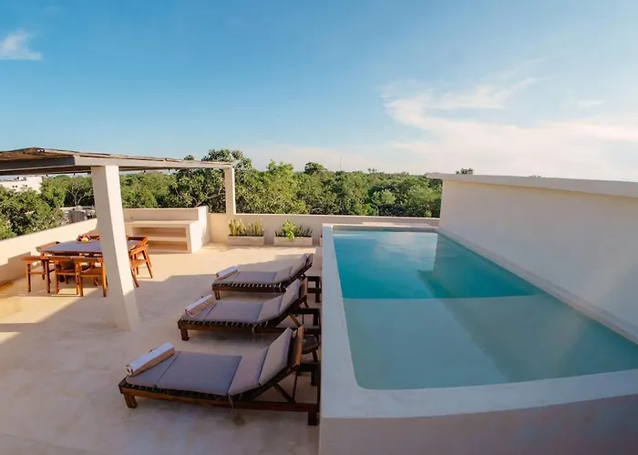 Elegant 3br Penthouse Haven With Private Rooftop Pool & Jungle Views Holiday home Tulum