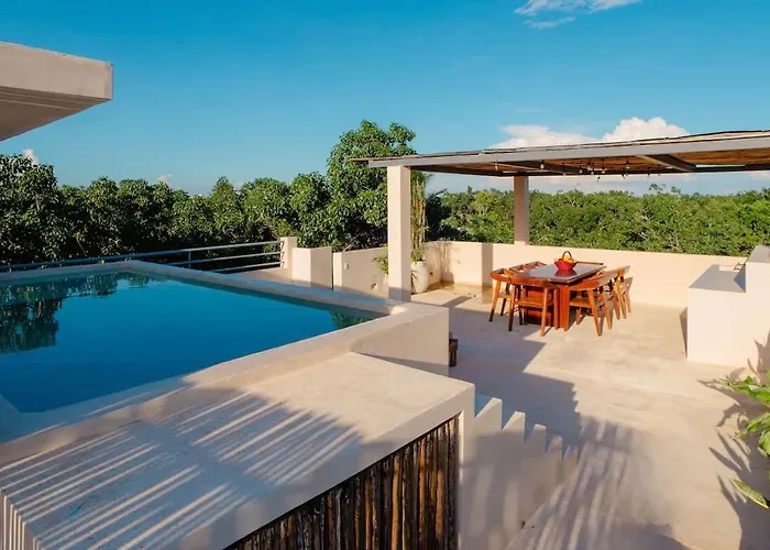 Elegant 3br Penthouse Haven With Private Rooftop Pool & Jungle Views * Tulum